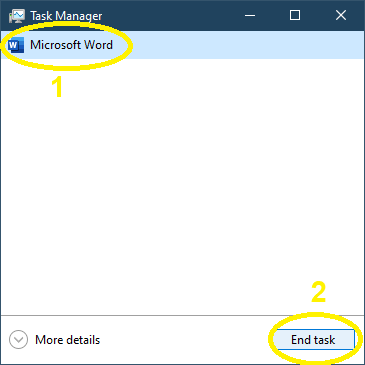 Using Windows Task Manager