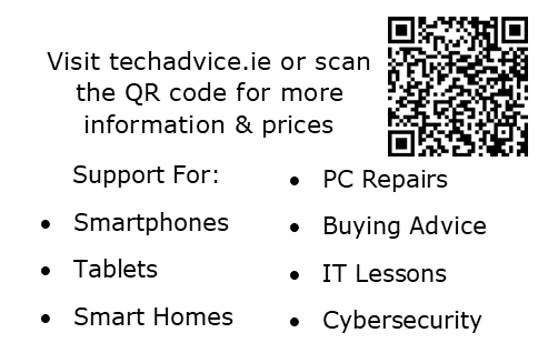 Back of a Business Card with a QR Code