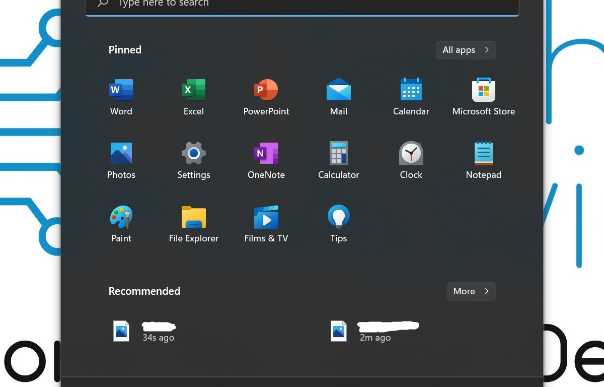 Windows 11 Start Menu