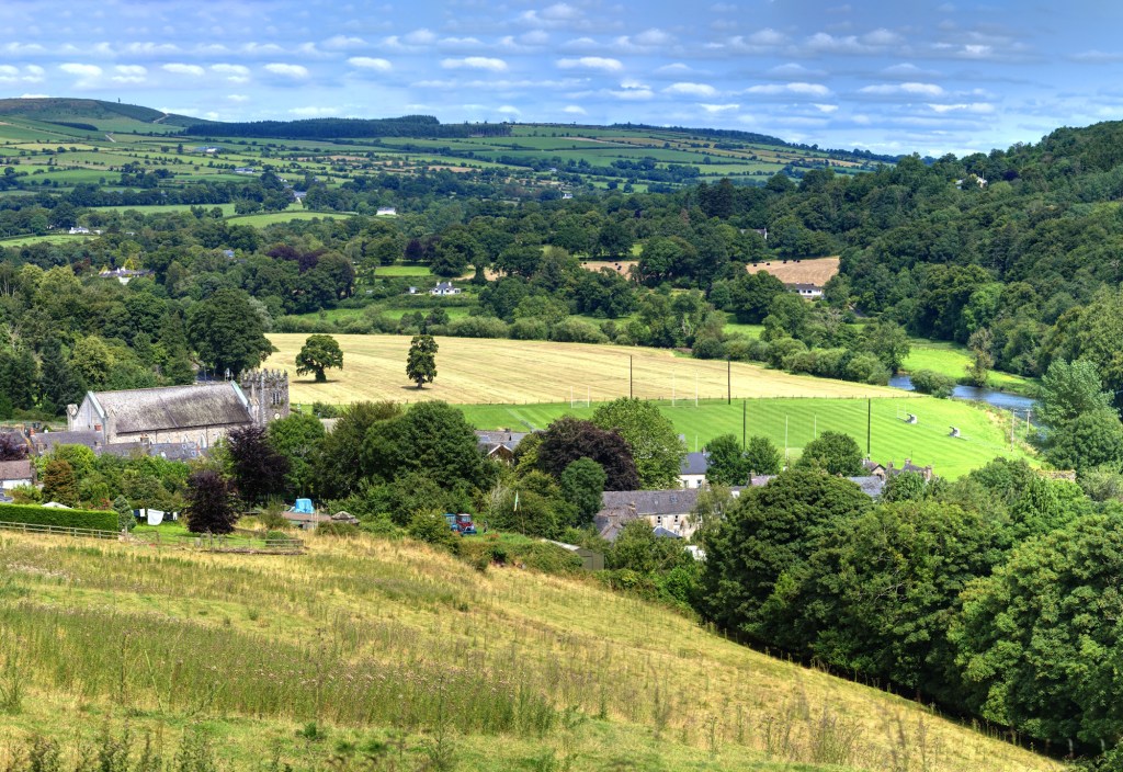 View of the village of Inistioge in summer