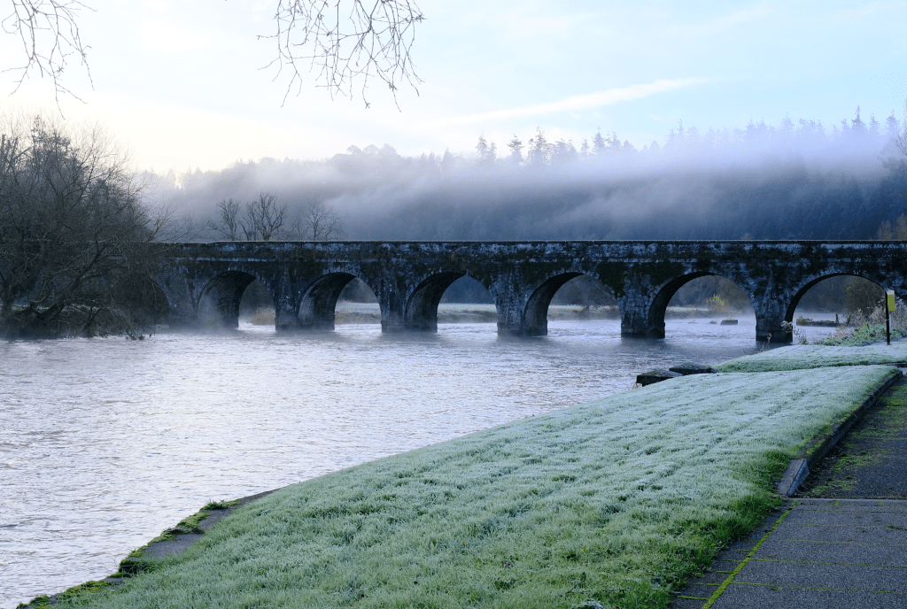 Inistioge's bridge in Winter
